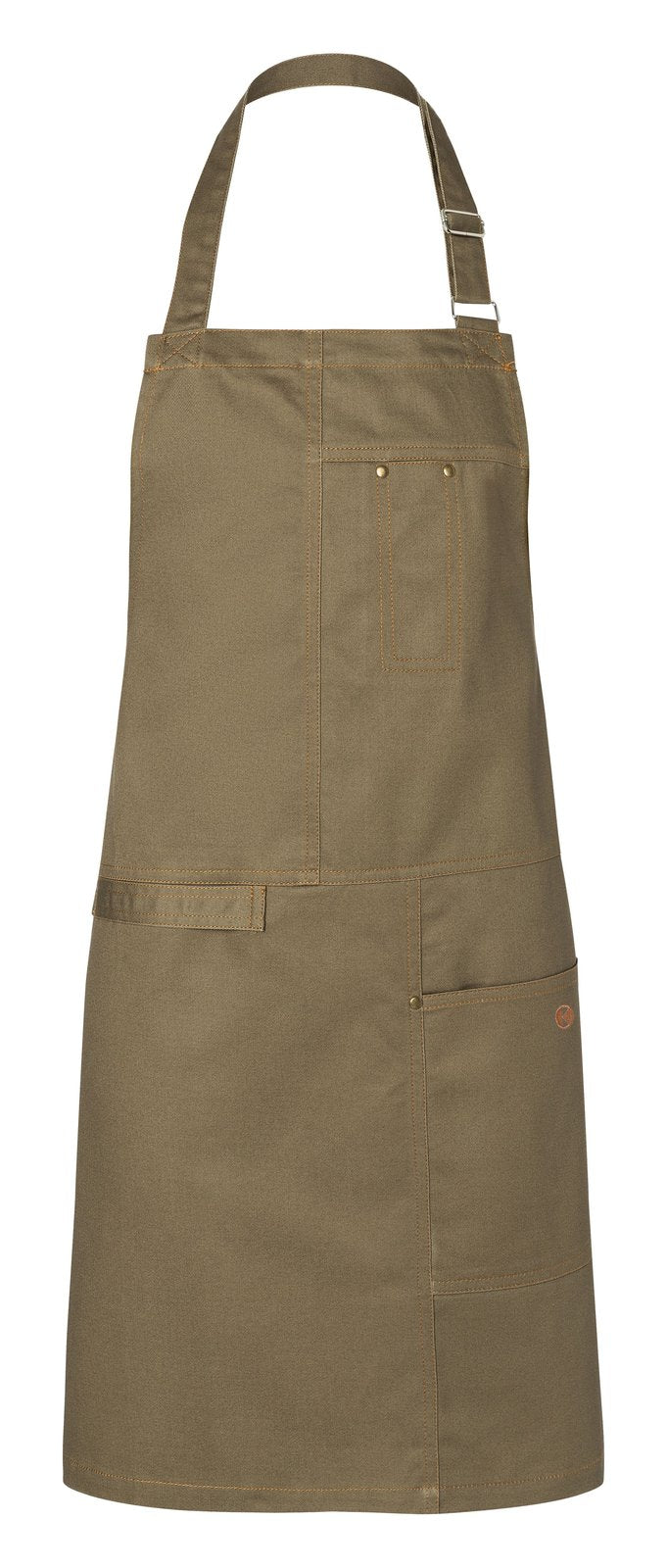 Tablier à bavette Urban Casual-Style  — coloris Khaki #Couleur_Khaki