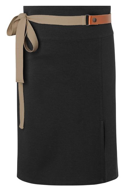 Tablier mi-long en polyester recyclé  — coloris Black #Couleur_Black