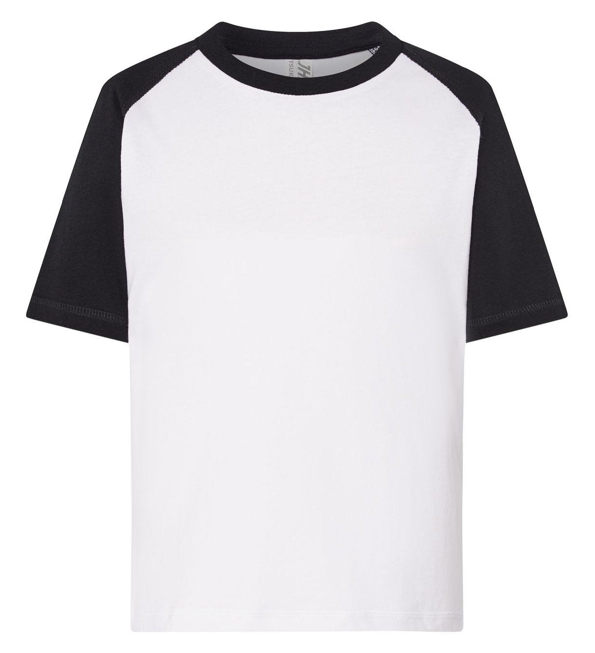 Tee-shirt baseball enfant 155 g/m²  — coloris White / Black #Couleur_White-/-Black