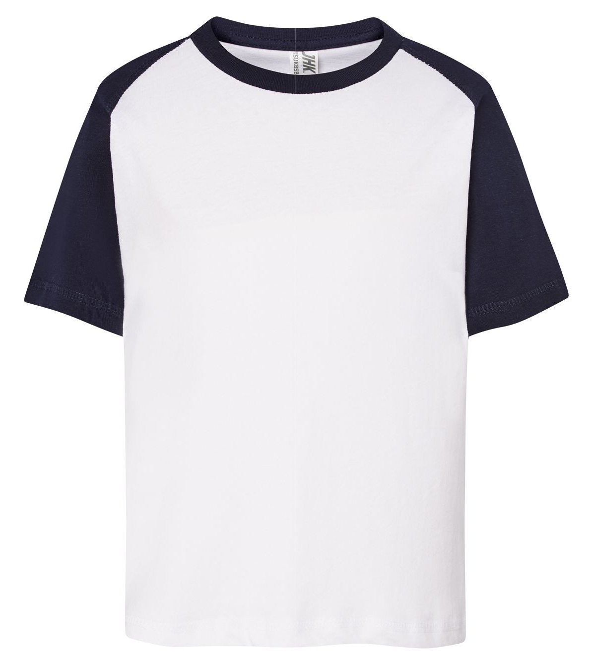 Tee-shirt baseball enfant 155 g/m²  — coloris White / Navy #Couleur_White-/-Navy
