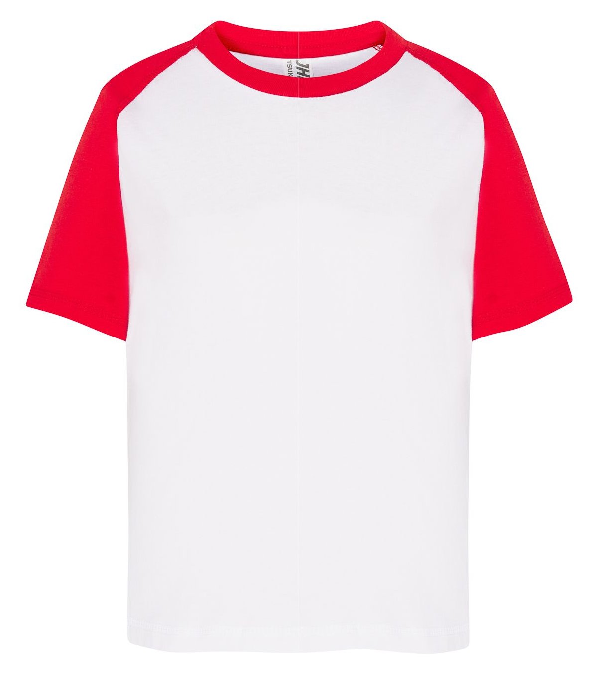 Tee-shirt baseball enfant 155 g/m²  — coloris White / Red #Couleur_White-/-Red