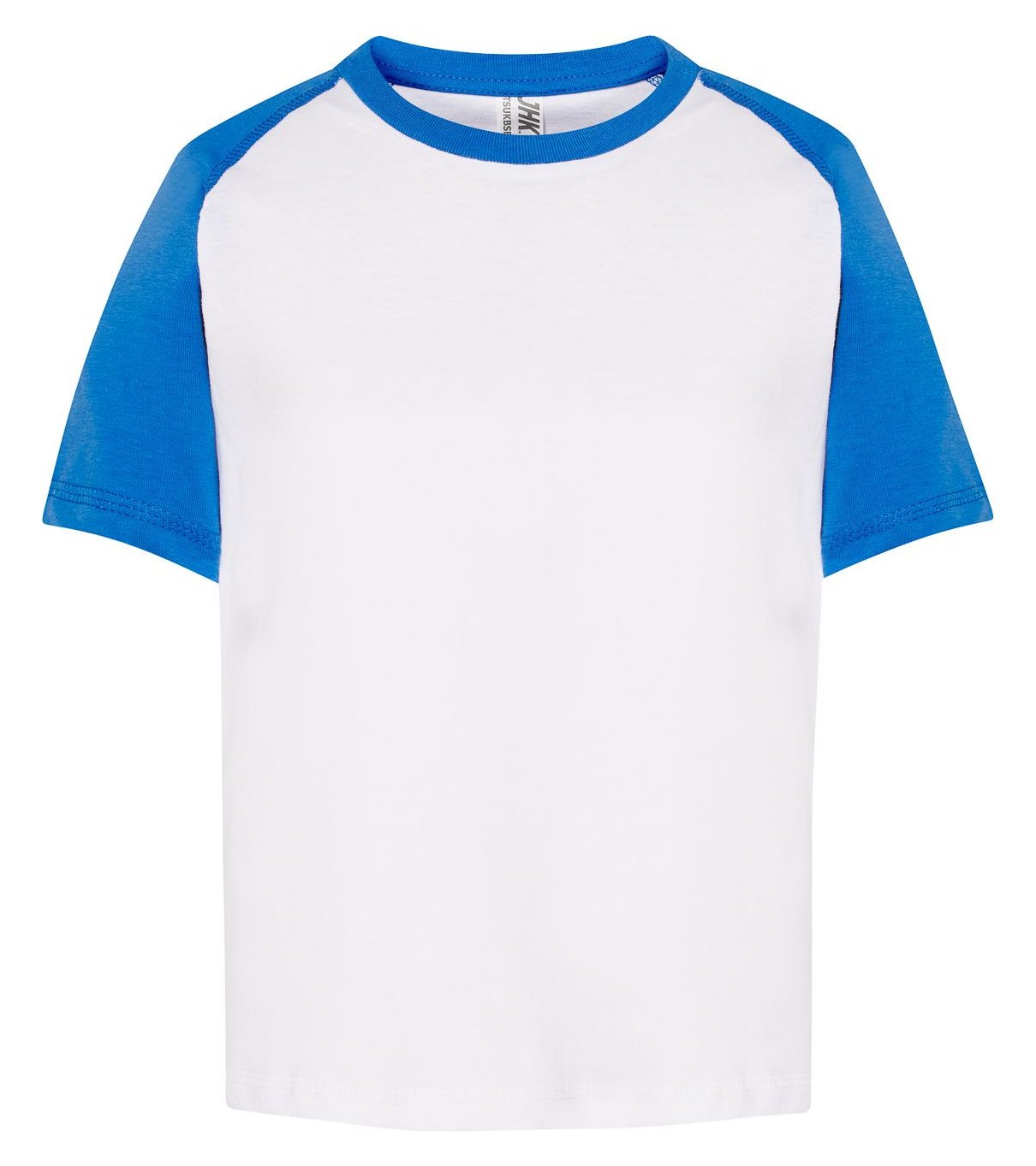 Tee-shirt baseball enfant 155 g/m²  — coloris White / Royal Blue #Couleur_White-/-Royal-Blue