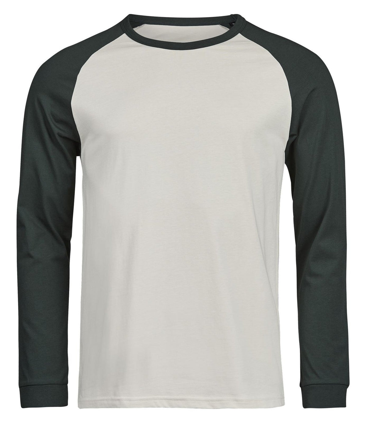 Tee-shirt baseball manches longues  — coloris Cement / Dark Green #Couleur_Cement-/-Dark-Green