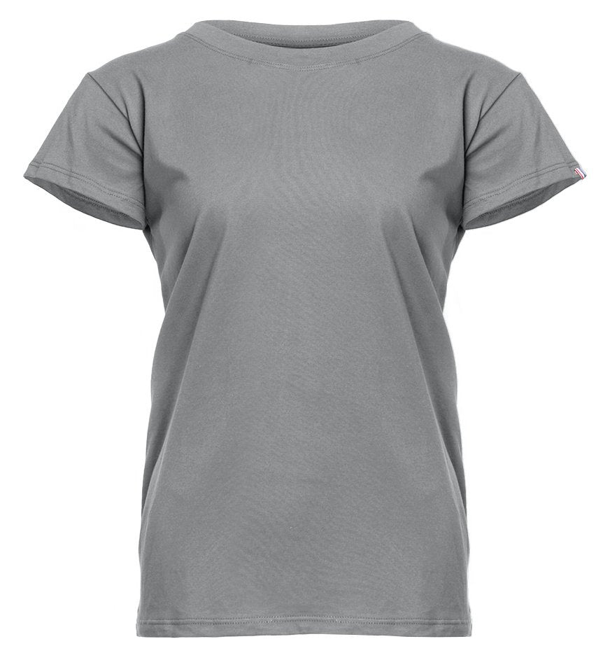 Tee-shirt bio origine France Femme 190 g/m²  — coloris Heather Grey #Couleur_Heather-Grey