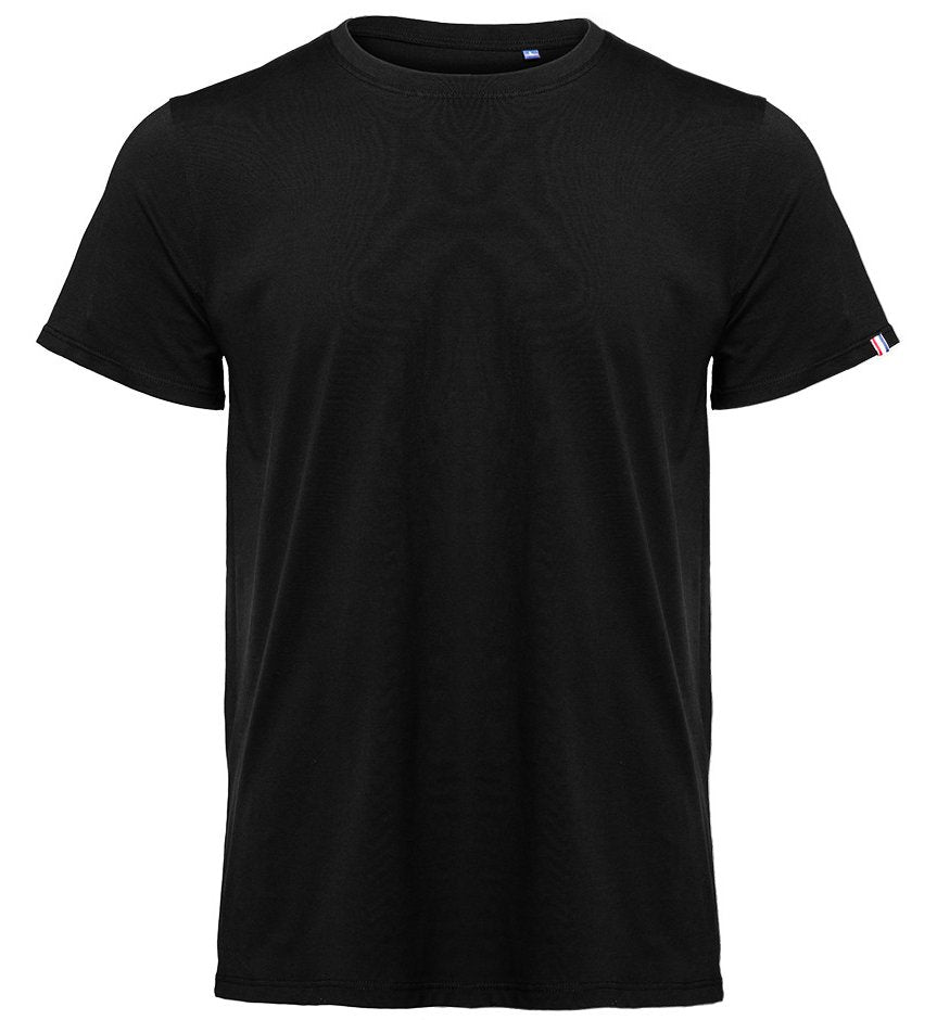 Tee-shirt bio origine France homme 190 g/m²  — coloris Black #Couleur_Black