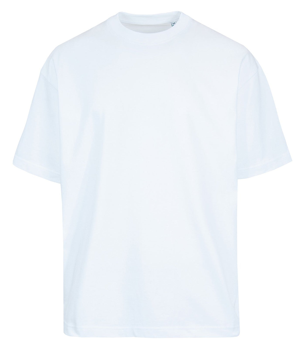 Tee-shirt boxy 180 g/m² — VESTI SHORT SLEEVE CREW NECK T-SHIRT — coloris White #Couleur_White