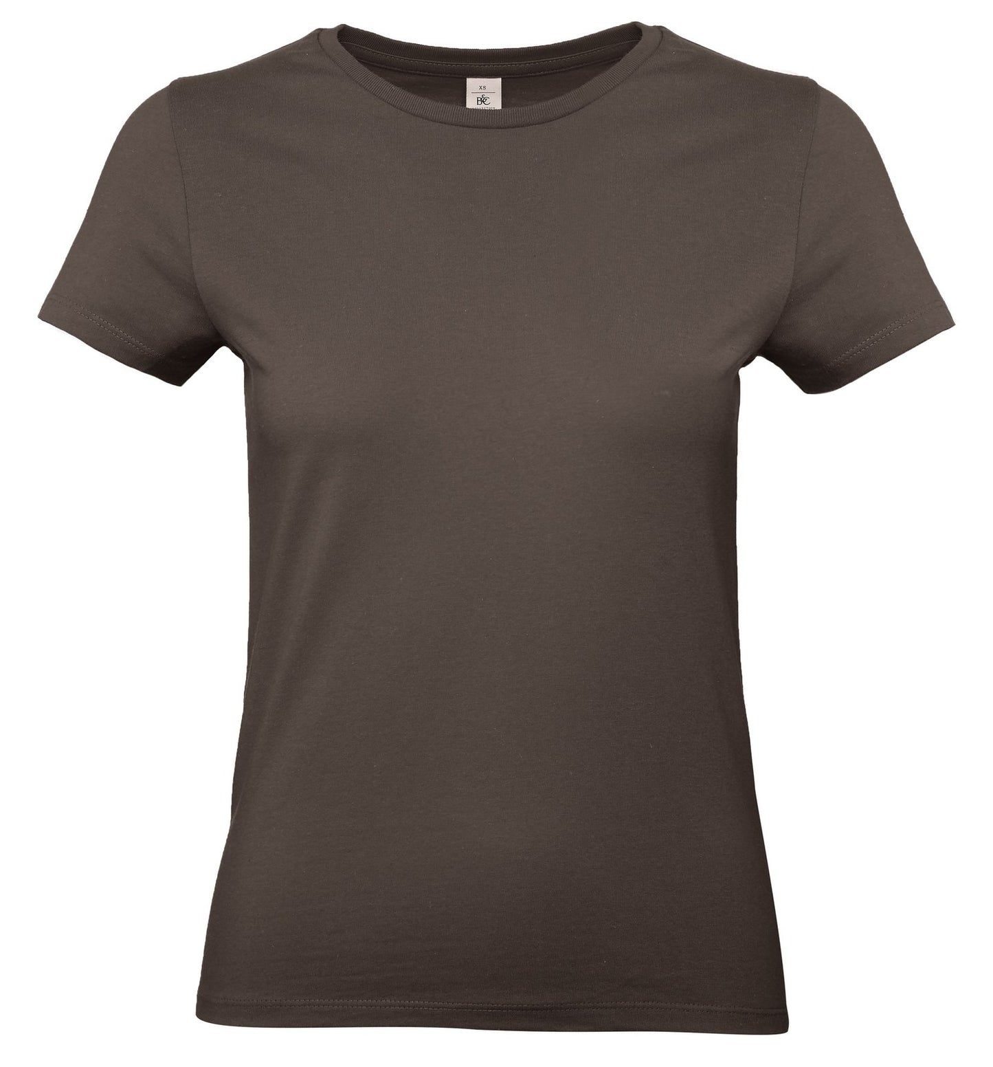 Tee-shirt femme col rond 190 — B&C #E190 WOMEN — coloris Brown #Couleur_Brown