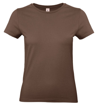 Tee-shirt femme col rond 190 — B&C #E190 WOMEN — coloris Chocolate #Couleur_Chocolate