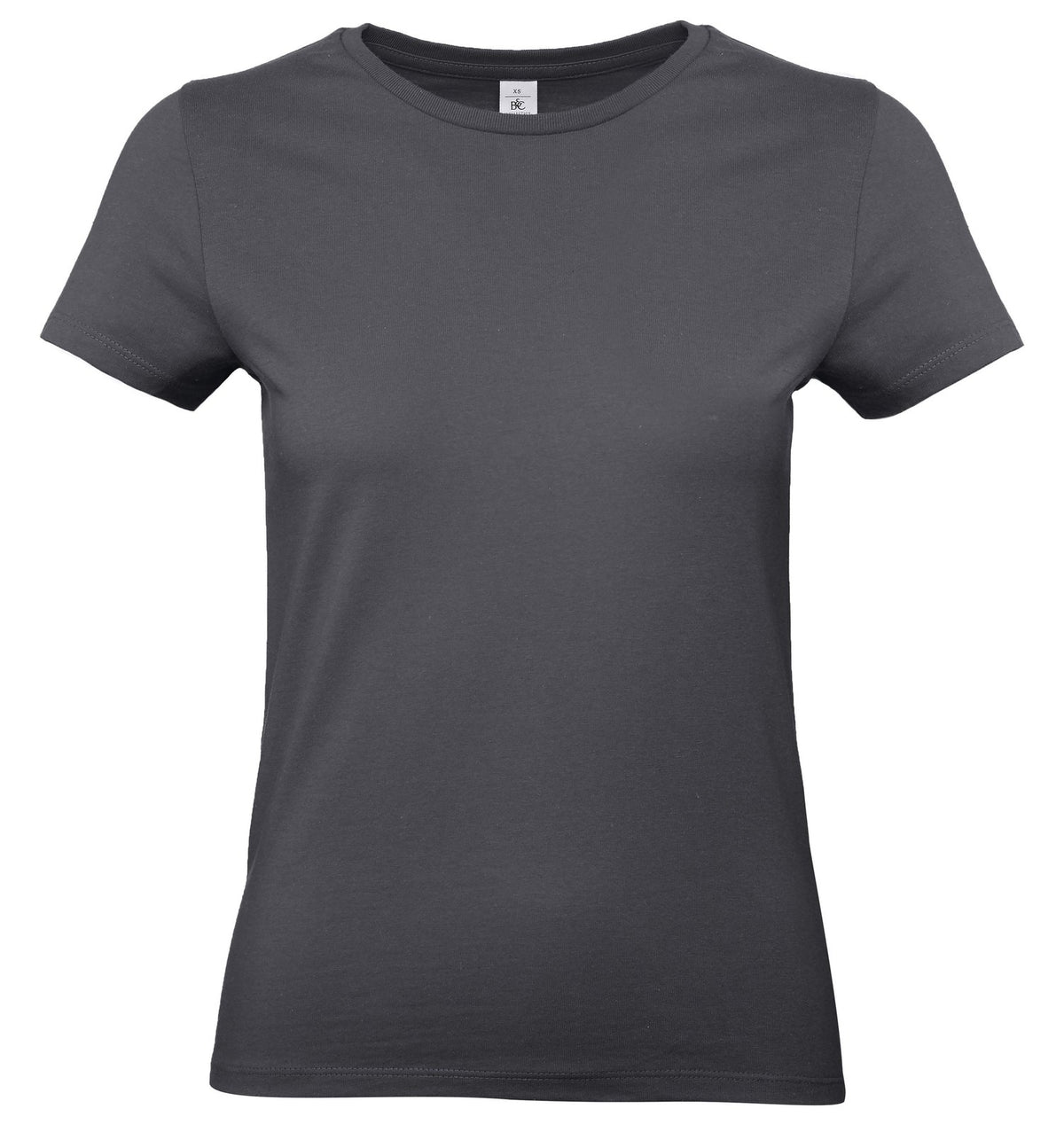 Tee-shirt femme col rond 190 — B&C #E190 WOMEN — coloris Dark Grey #Couleur_Dark-Grey