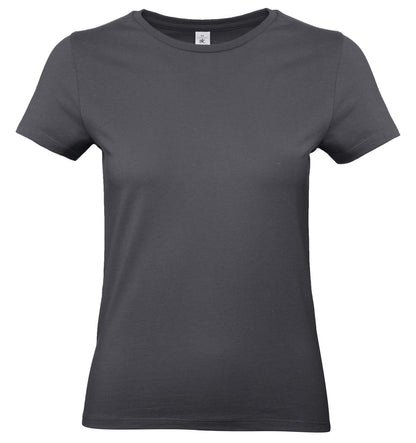 Tee-shirt femme col rond 190 — B&C #E190 WOMEN — coloris Dark Grey #Couleur_Dark-Grey