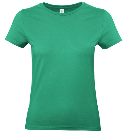 Tee-shirt femme col rond 190 — B&C #E190 WOMEN — coloris Kelly Green #Couleur_Kelly-Green