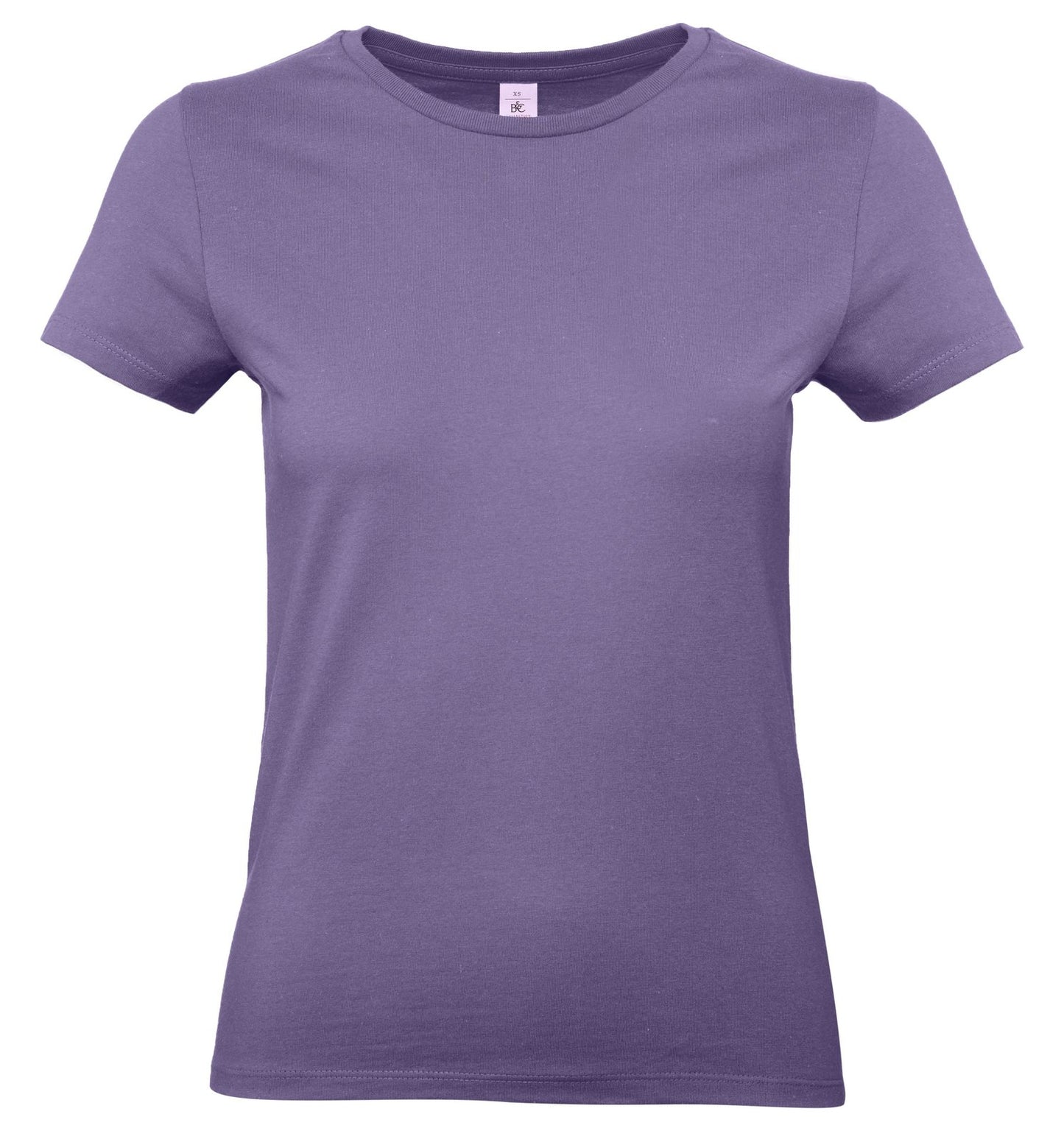 Tee-shirt femme col rond 190 — B&C #E190 WOMEN — coloris Millennial Lilac #Couleur_Millennial-Lilac