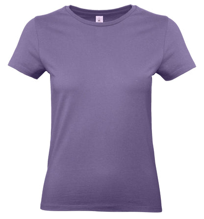 Tee-shirt femme col rond 190 — B&C #E190 WOMEN — coloris Millennial Lilac #Couleur_Millennial-Lilac
