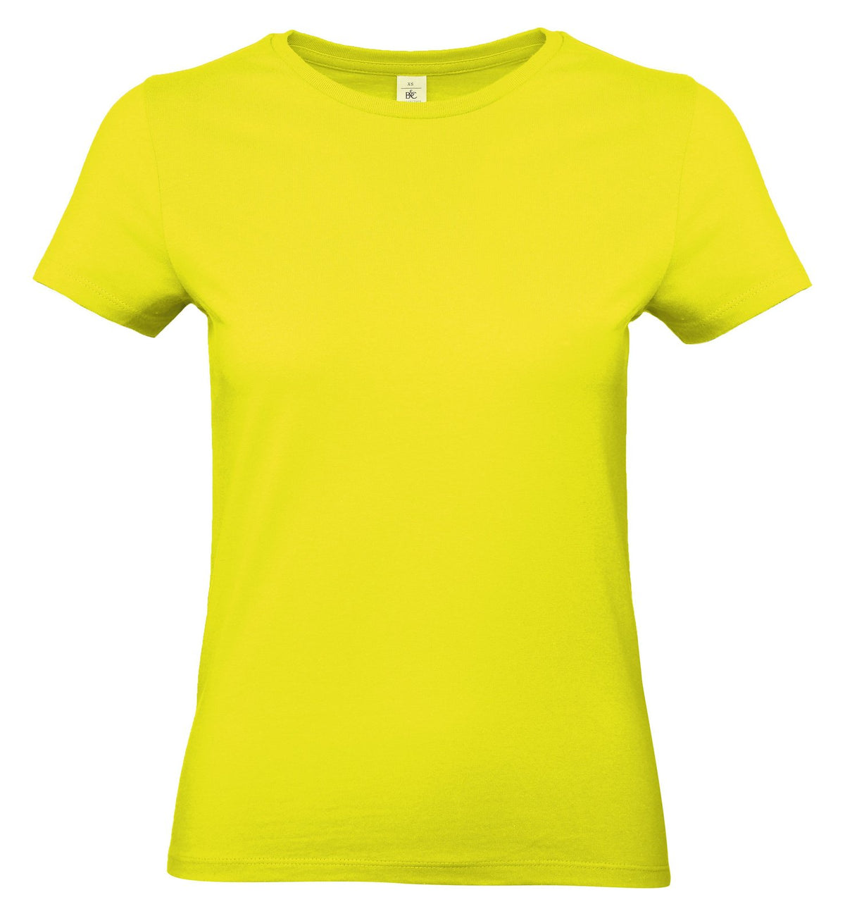 Tee-shirt femme col rond 190 — B&C #E190 WOMEN — coloris Pixel Lime #Couleur_Pixel-Lime