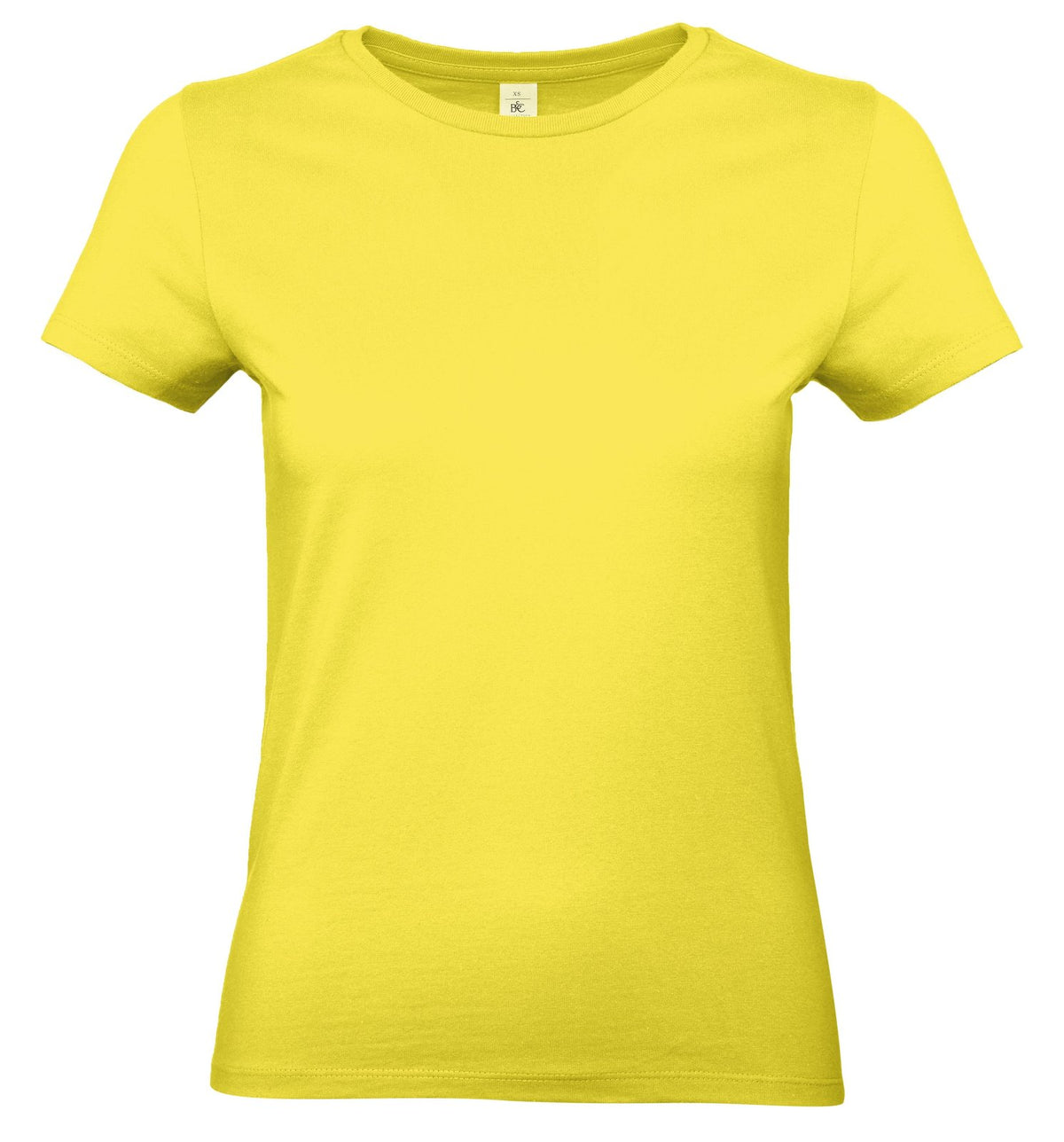 Tee-shirt femme col rond 190 — B&C #E190 WOMEN — coloris Solar Yellow #Couleur_Solar-Yellow