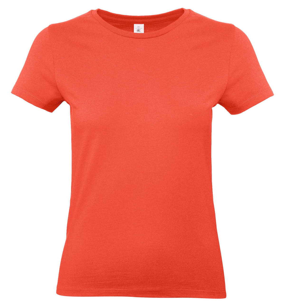 Tee-shirt femme col rond 190 — B&C #E190 WOMEN — coloris Sunset Orange #Couleur_Sunset-Orange