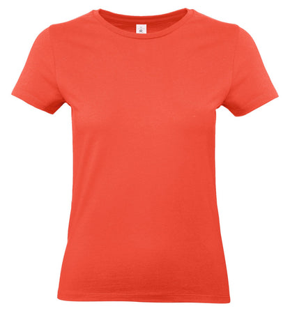 Tee-shirt femme col rond 190 — B&C #E190 WOMEN — coloris Sunset Orange #Couleur_Sunset-Orange