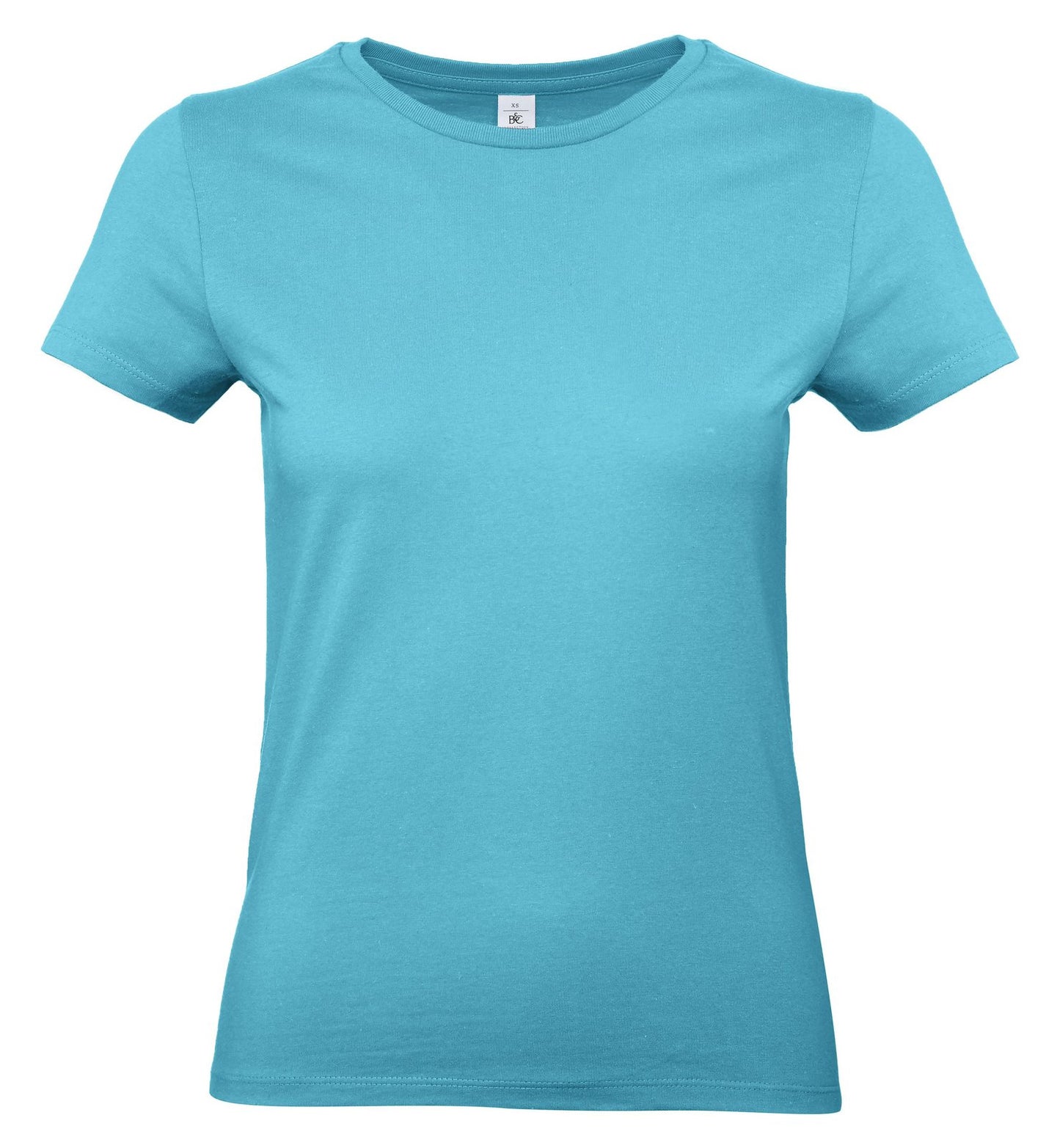 Tee-shirt femme col rond 190 — B&C #E190 WOMEN — coloris Swimming Pool #Couleur_Swimming-Pool