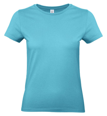 Tee-shirt femme col rond 190 — B&C #E190 WOMEN — coloris Swimming Pool #Couleur_Swimming-Pool
