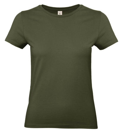 Tee-shirt femme col rond 190 — B&C #E190 WOMEN — coloris Urban Khaki #Couleur_Urban-Khaki