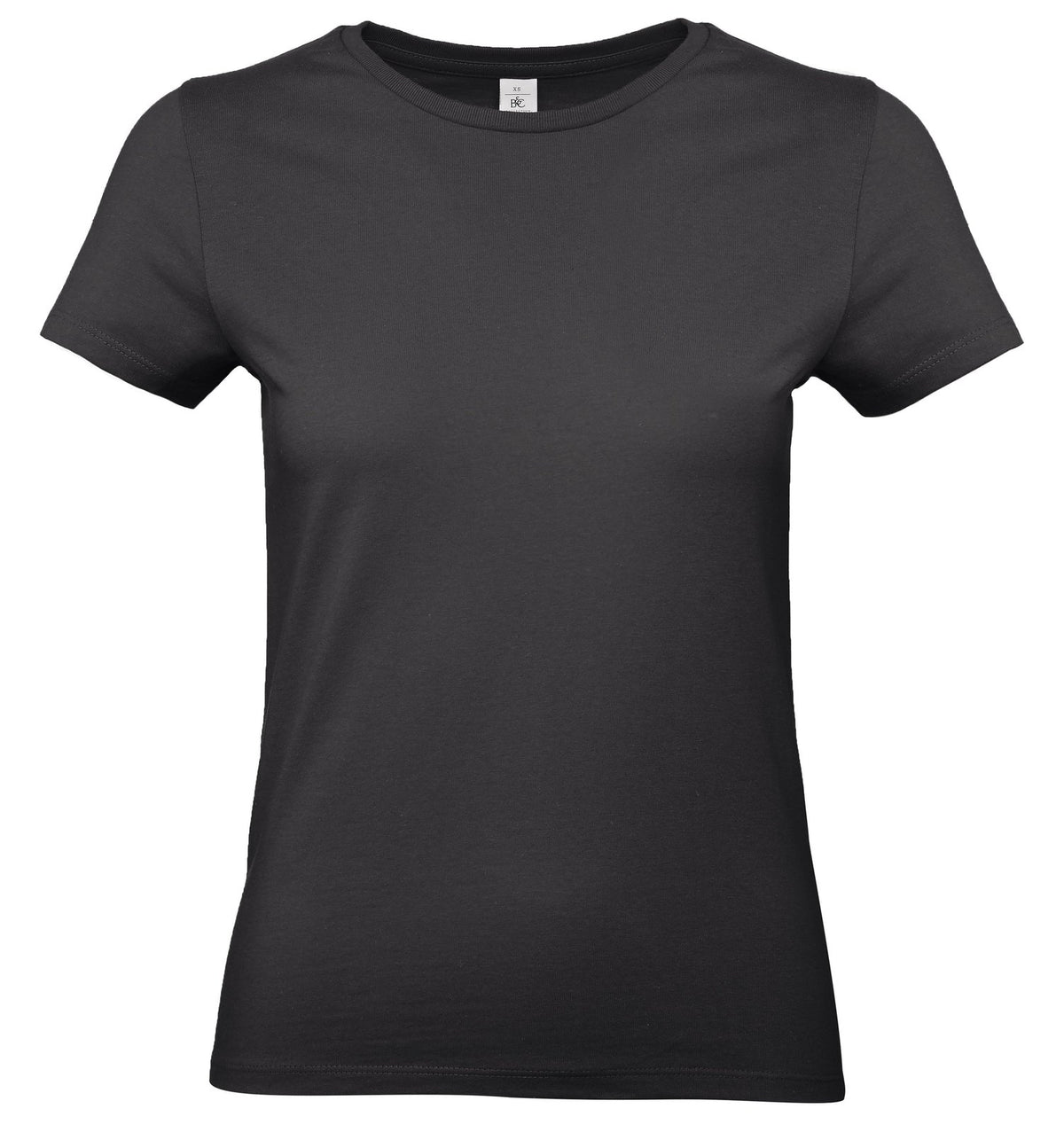 Tee-shirt femme col rond 190 — B&C #E190 WOMEN — coloris Used Black #Couleur_Used-Black