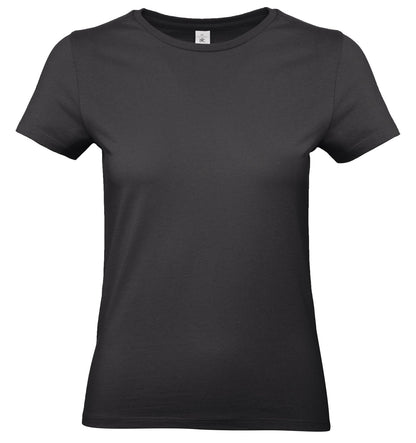 Tee-shirt femme col rond 190 — B&C #E190 WOMEN — coloris Used Black #Couleur_Used-Black