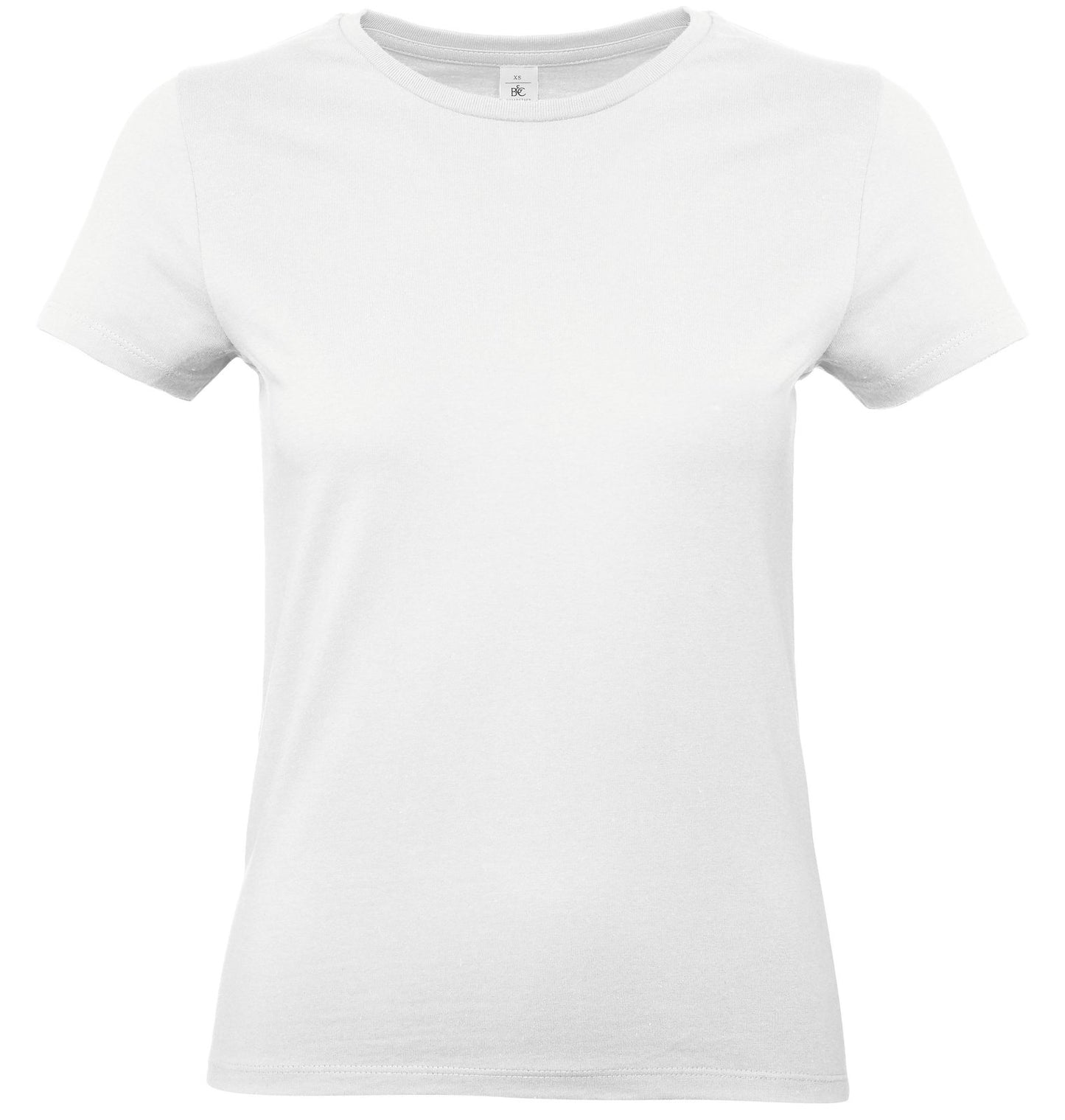 Tee-shirt femme col rond 190 — B&C #E190 WOMEN — coloris White #Couleur_White
