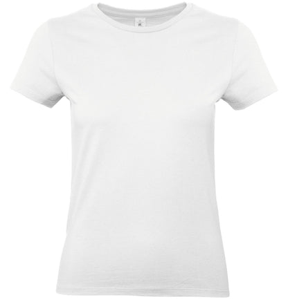 Tee-shirt femme col rond 190 — B&C #E190 WOMEN — coloris White #Couleur_White
