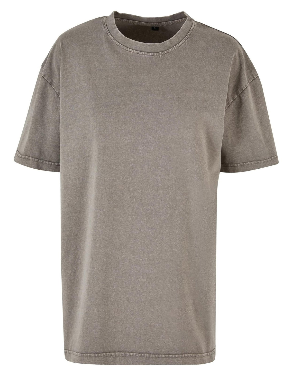 Tee-shirt femme délavé 220 g/m² — BUILD YOUR BRAND LADIES OVERSIZED ACID WASH TEE — coloris Asphalt #Couleur_Asphalt