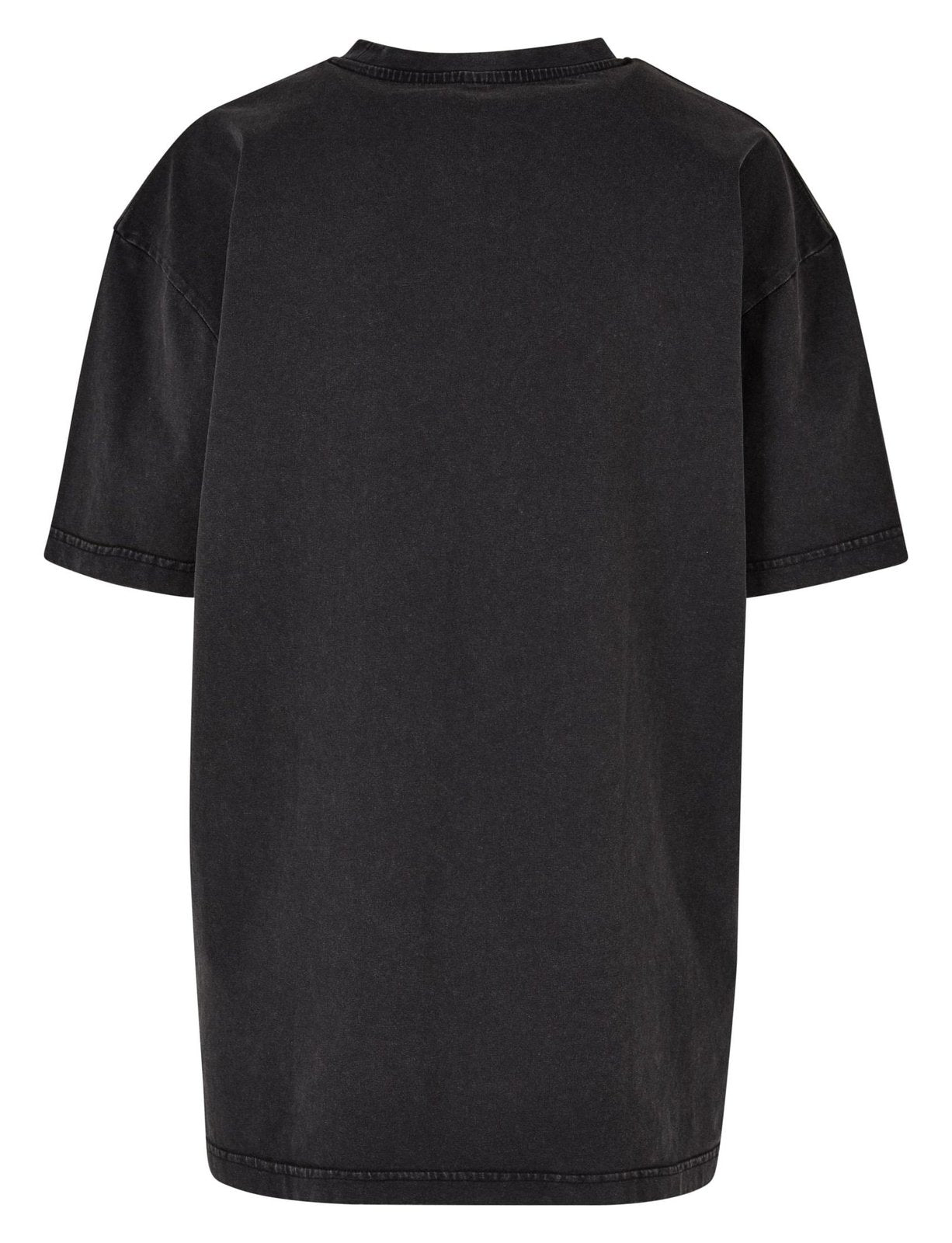 Tee-shirt femme délavé 220 g/m² — BUILD YOUR BRAND LADIES OVERSIZED ACID WASH TEE — coloris Black #Couleur_Black