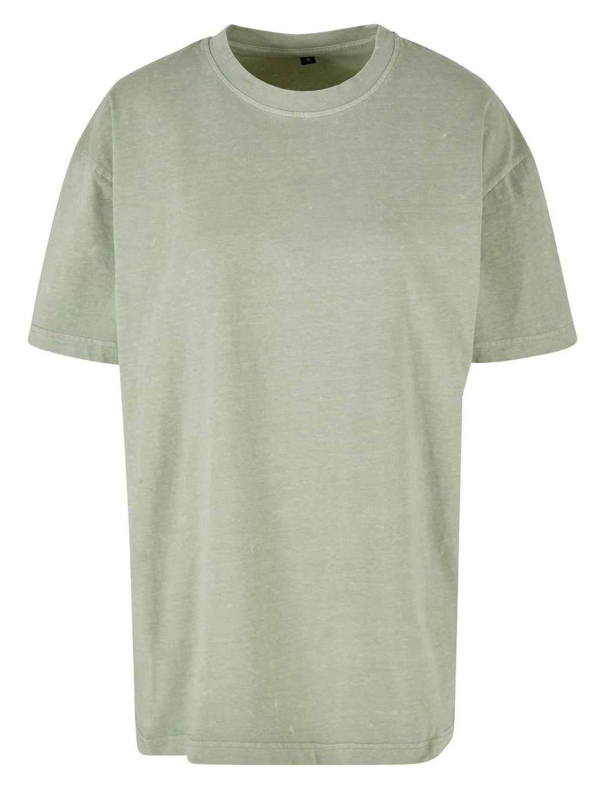 Tee-shirt femme délavé 220 g/m² — BUILD YOUR BRAND LADIES OVERSIZED ACID WASH TEE — coloris Soft Salvia #Couleur_Soft-Salvia