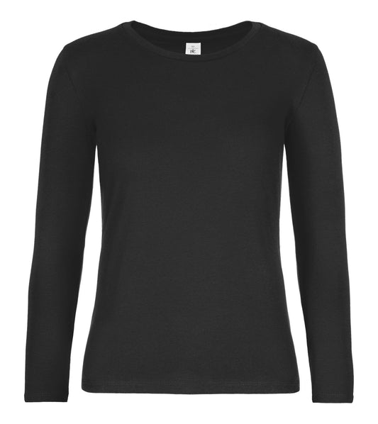 Tee-shirt femme manches longues 185 g/m²  — coloris Black #Couleur_Black