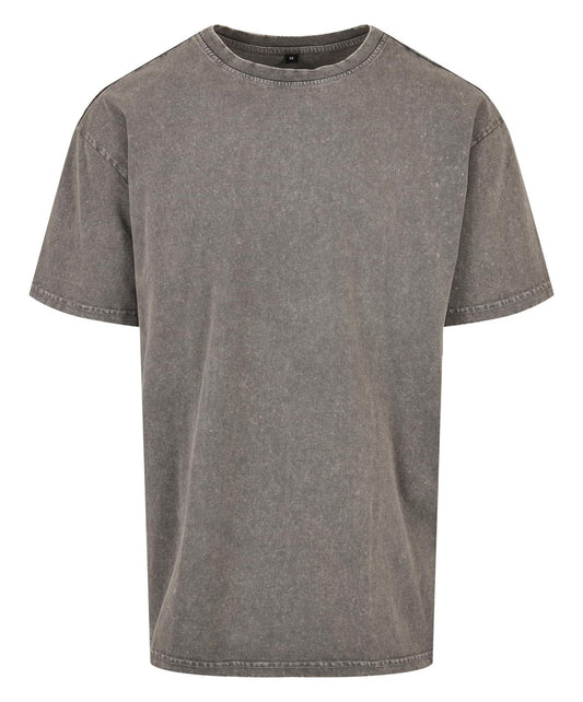 Tee-shirt homme décoloré 240 g/m² — BUILD YOUR BRAND ACID WASHED HEAVY OVERSIZE TEE — coloris Asphalt #Couleur_Asphalt