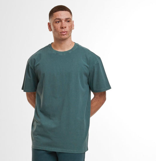 Tee-shirt homme décoloré 240 g/m² — BUILD YOUR BRAND ACID WASHED HEAVY OVERSIZE TEE