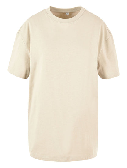 Tee-shirt oversize femme 220 g/m² — BUILD YOUR BRAND LADIES OVERSIZED BOYFRIEND TEE — coloris White Sand #Couleur_White-Sand