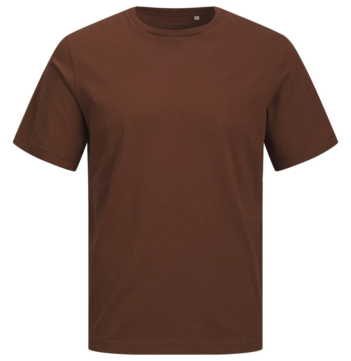 Tee-shirt unisexe en coton organique 180 g/m² — JACK&JONES - BLANKS CANVAS TEE — coloris Cappuccino Brown #Couleur_Cappuccino-Brown