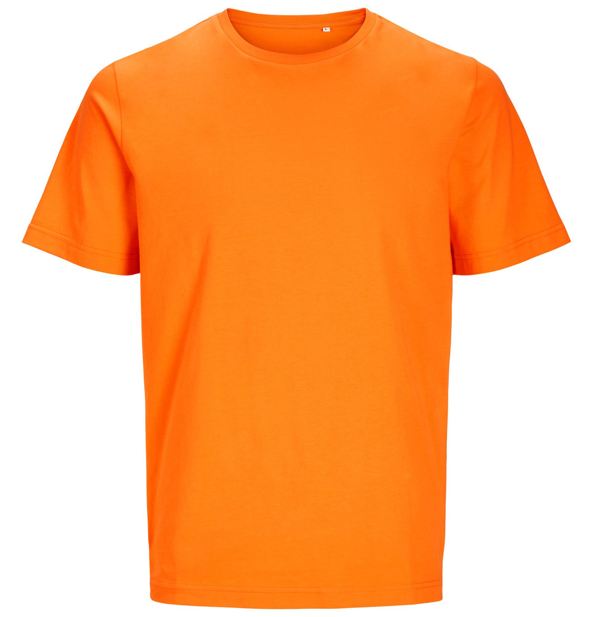 Tee-shirt unisexe en coton organique 180 g/m² — JACK&JONES - BLANKS CANVAS TEE — coloris Vibrant Orange #Couleur_Vibrant-Orange