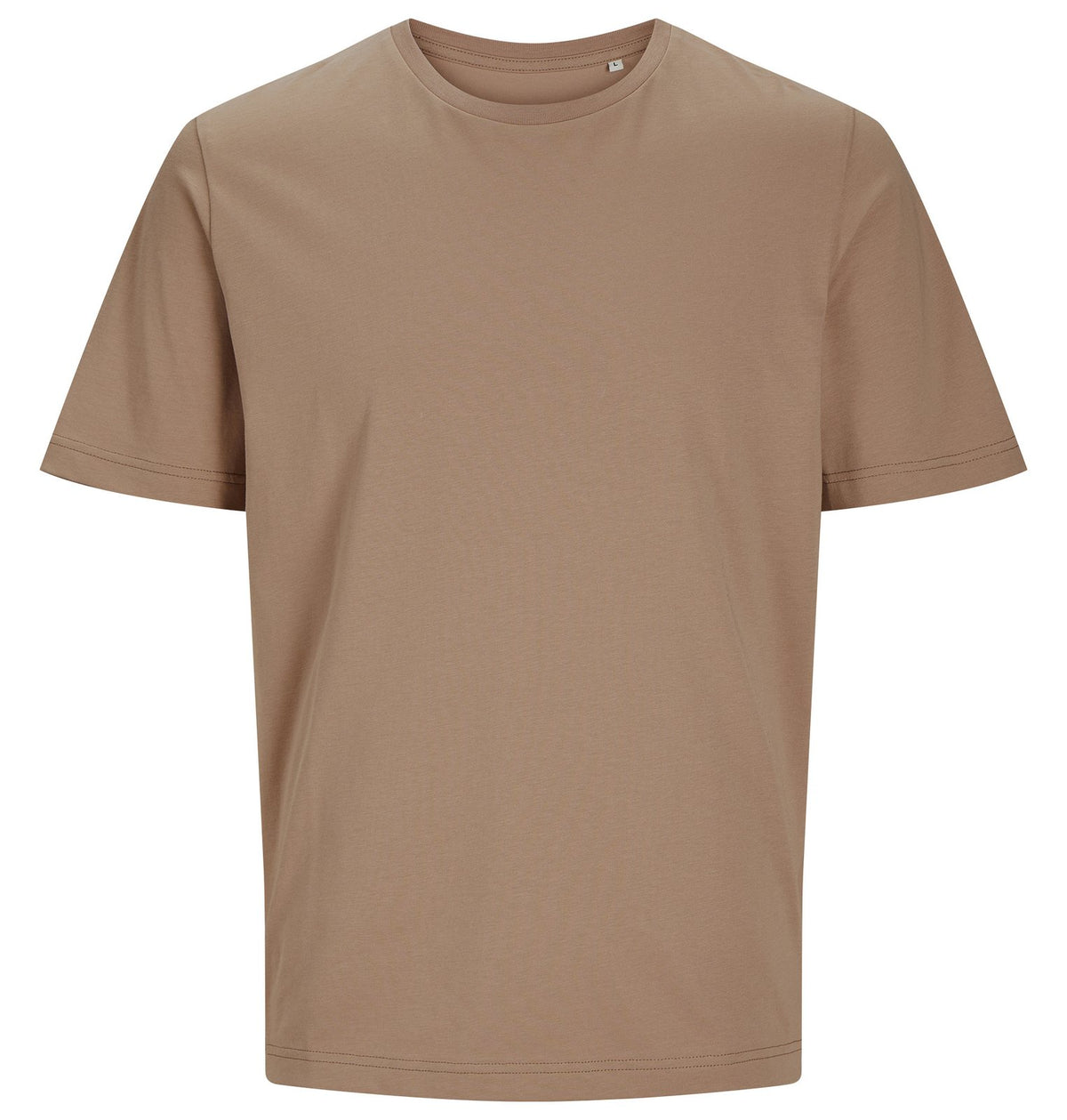 Tee-shirt unisexe en coton organique 180 g/m² — JACK&JONES - BLANKS CANVAS TEE — coloris Warm Taupe Sand #Couleur_Warm-Taupe-Sand