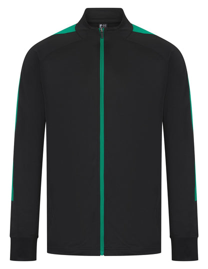 Veste de sport contrastée 250 g/m²  — coloris Black / Emerald #Couleur_Black-/-Emerald