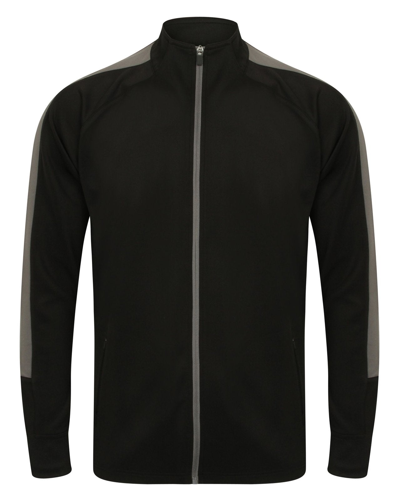 Veste de sport contrastée 250 g/m²  — coloris Black / Gunmetal Grey #Couleur_Black-/-Gunmetal-Grey