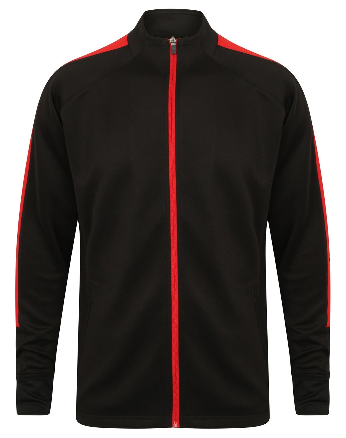 Veste de sport contrastée 250 g/m²  — coloris Black / Red #Couleur_Black-/-Red