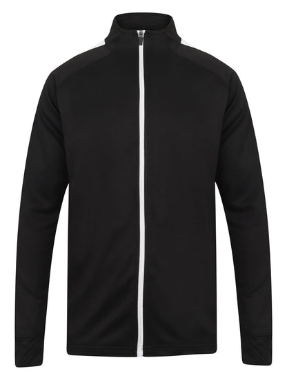 Veste de sport contrastée 250 g/m²  — coloris Black / White #Couleur_Black-/-White