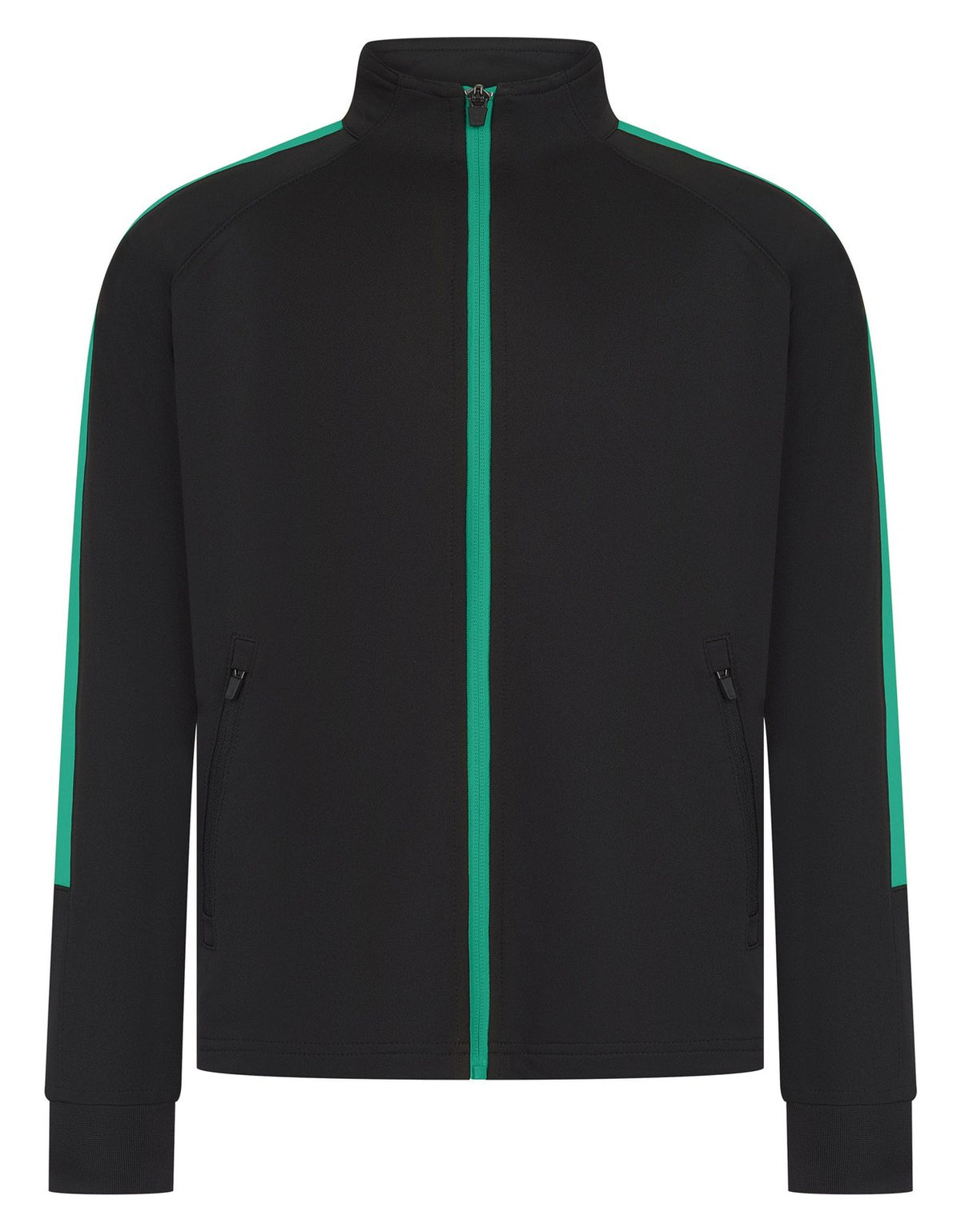 Veste de sport enfant contrasté 250 g/m² — coloris Black / Emerald #Couleur_Black-/-Emerald