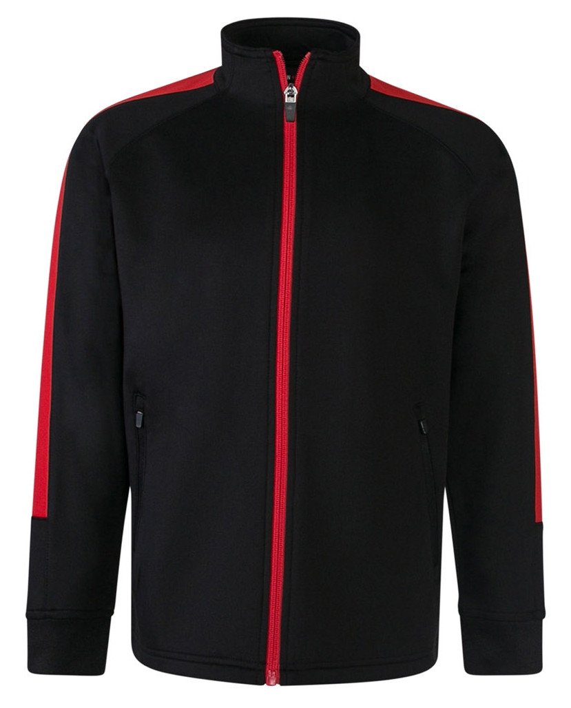 Veste de sport enfant contrasté 250 g/m² — coloris Black / Red #Couleur_Black-/-Red
