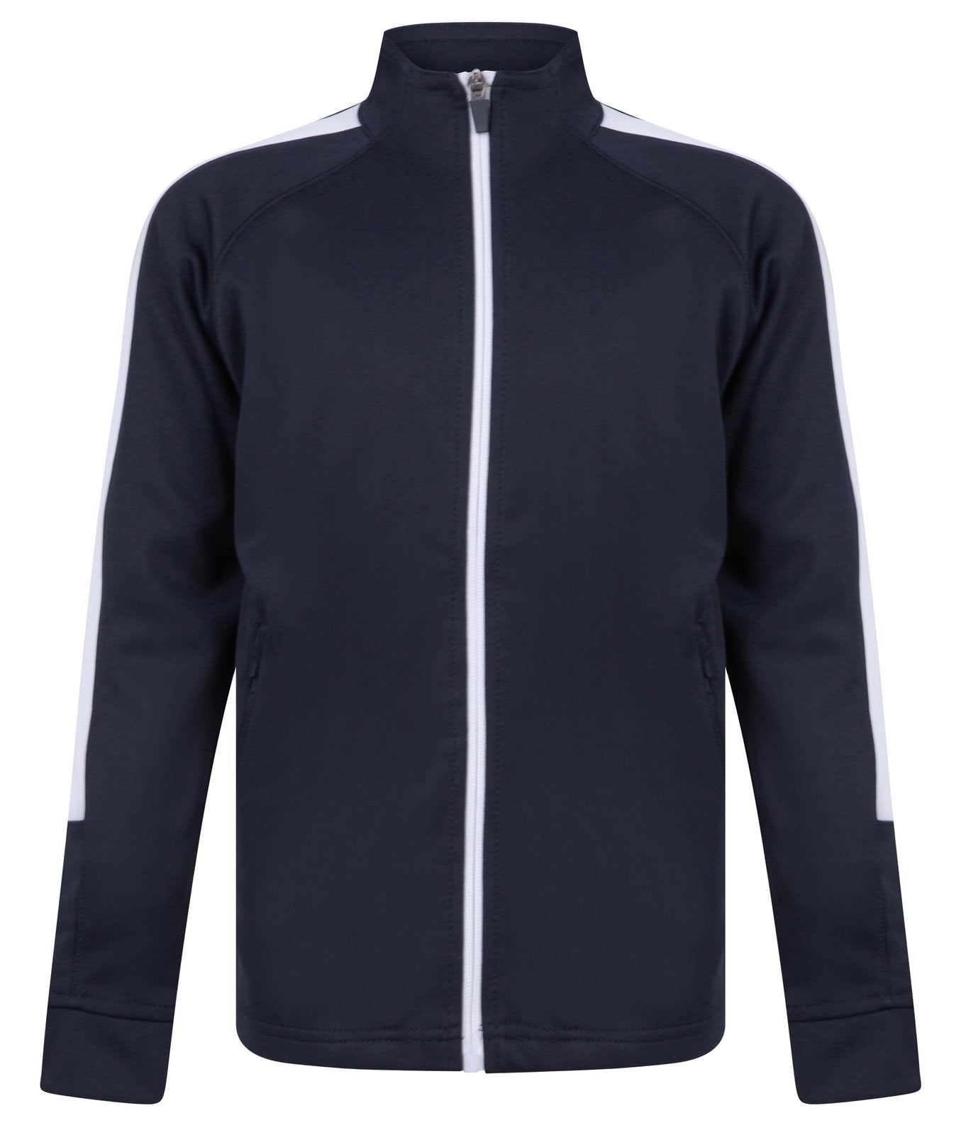 Veste de sport enfant contrasté 250 g/m² — coloris Navy / White #Couleur_Navy-/-White