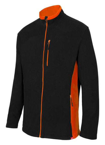 Veste polaire bicolore — coloris Black / Orange #Couleur_Black-/-Orange