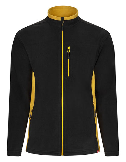 Veste polaire bicolore — coloris Black / Yellow #Couleur_Black-/-Yellow