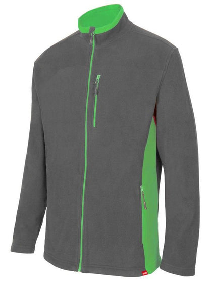 Veste polaire bicolore — coloris Grey / Lime #Couleur_Grey-/-Lime