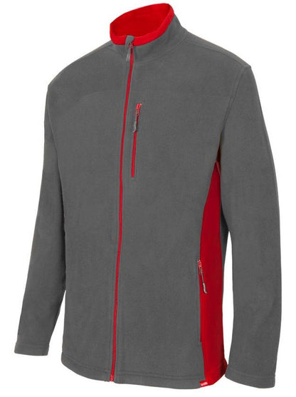 Veste polaire bicolore — coloris Grey / Red #Couleur_Grey-/-Red