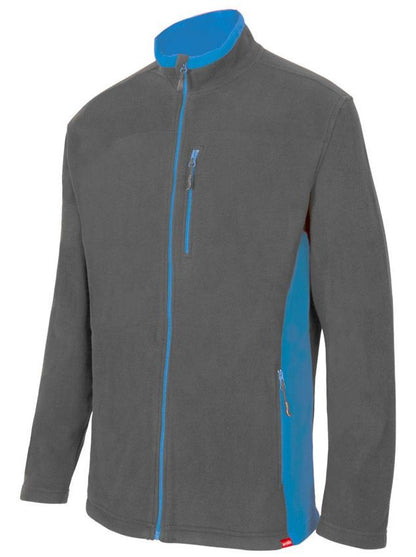 Veste polaire bicolore — coloris Grey / Sky Blue #Couleur_Grey-/-Sky-Blue